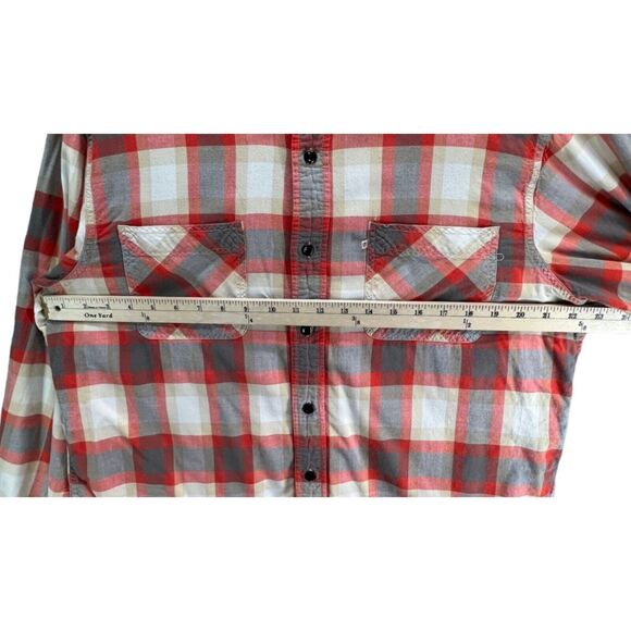 Vintage RL Polo Jeans Shirt Mens XL Red Plaid Cotton Pockets Grunge Indie 90s - Picture 6 of 14